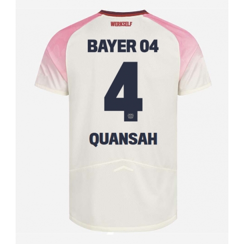 Billige Fotballdrakt Bayer Leverkusen Jarell Quansah #4 Replika Bortedrakt 2025-26 Kortermet Billige Fotballdrakt Bayer Leverkusen Jarell Quansah #4 Replika Bortedrakt 2025-26 Kortermet